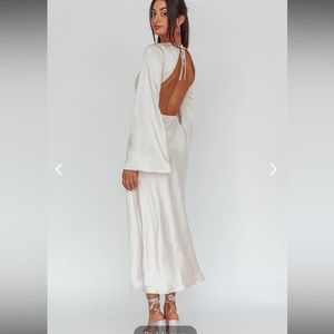 Champagne open back dress